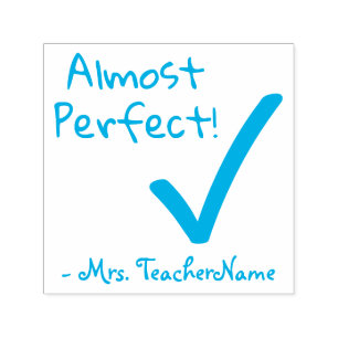 "Bijna perfect!" School leraar Rubber Stamp Zelfinktende Stempel