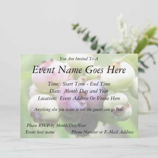 Bijna rijp — Blauwe bessen Kaart (Staand voorkant)