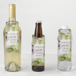 Bijna-roze bruine bloemen bruiloft flessenhanger