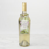 Bijna-roze bruine bloemen bruiloft flessenhanger (Op fles)