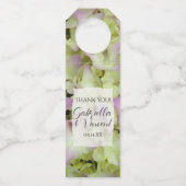 Bijna-roze bruine bloemen bruiloft flessenhanger (Voorkant)