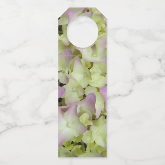 Bijna-roze bruine bloemen bruiloft flessenhanger (Achterkant)