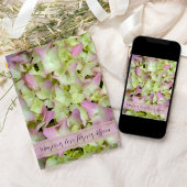 Bijna-roze bruine bloemen bruiloft kaart