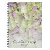 Bijna-roze bruine bloemen bruiloft notitieboek (Voorkant)