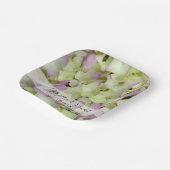 Bijna-roze bruine bloemen bruiloft papieren bordje (Gebogen)