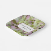 Bijna-roze bruine bloemen bruiloft papieren bordje (Gebogen)