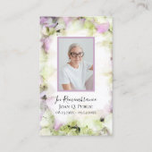 Bijna Roze Hortensia Rouw Herdenking Gedicht Gebed Visitekaartje (Voorkant)