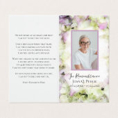 Bijna roze Hydrangea begrafenisgebed Visitekaartje (Buitenkant ongevouwen)