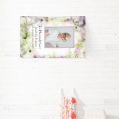 Bijna roze Hydrangea Bloem Begrafenis Gedenkteken Spandoek (Insitu)