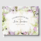 Bijna Roze Hydrangea Bloem Viering van het Leven Gastenboek (Voorkant)
