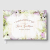 Bijna Roze Hydrangea Bloem Viering van het Leven Gastenboek (Voorkant)