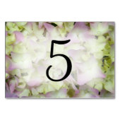Bijna Roze Hydrangea Bloemen Tafel Nummers Kaart (Voorkant)
