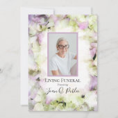 Bijna Roze Hydrangea Bloemen Wonen Uitvaartfeest Kaart (Voorkant)
