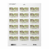 Bijna roze Hydrangea Floral retouradres Etiket (Full Sheet)