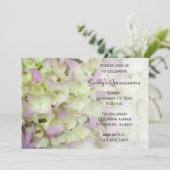 Bijna roze hydrangea Flower Quinceanera Invite Kaart (Staand voorkant)