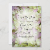 Bijna roze hydrangea Flower Wedding Save the Date (Voorkant)