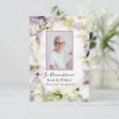 Bijna Roze Hydrangea Waterverf Begrafenis Sympathi Bedankkaart (Staand voorkant)