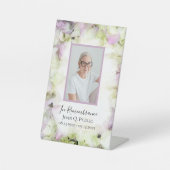 Bijna roze Hydrangea Waterverf begrafenismonument Reclamebord Met Voetstuk (Voorkant)