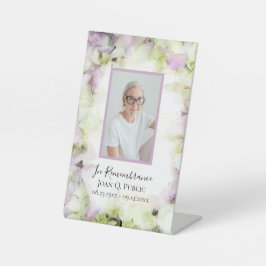 Bijna roze Hydrangea Waterverf begrafenismonument Reclamebord Met Voetstuk