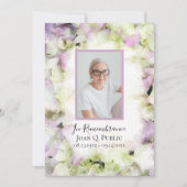 Bijna Roze Hydrangea Waterverf Dood Jubileum Kaart (Voorkant)