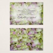 Bijna roze Hydrangea Wedding Charity Favor Kaart (Voorkant /achterkant)