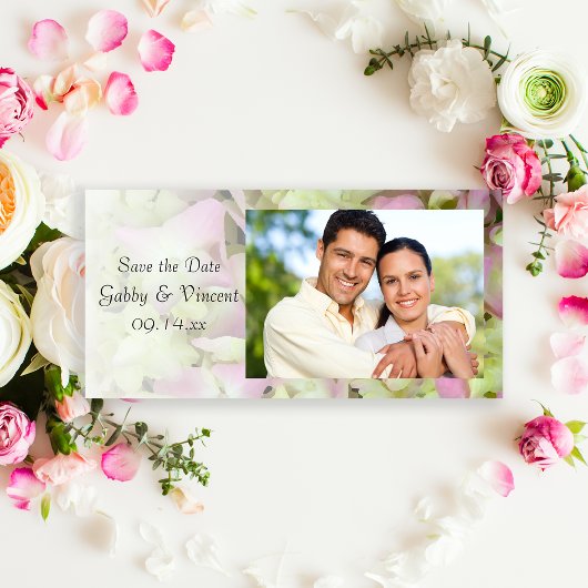 Bijna roze hydrangea Wedding sparen de Datum Save The Date