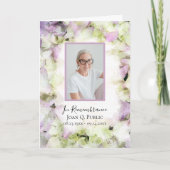 Bijna roze Hydrangeas begrafenisdienst gevouwen Programma (Voorkant)