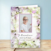 Bijna roze Hydrangeas begrafenisdienst gevouwen Programma