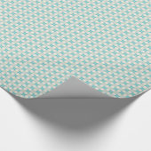 Bijna Shippo Blauwgroen en Crème Wrapping Paper Cadeaupapier (Hoek)