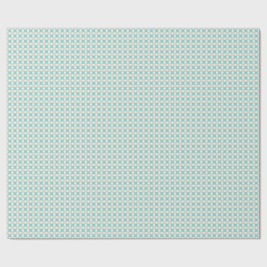 Bijna Shippo Blauwgroen en Crème Wrapping Paper Cadeaupapier (Vlak)