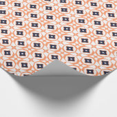 Bijna Shippo Sinaasappel en Navy Wrapping Paper Cadeaupapier (Hoek)