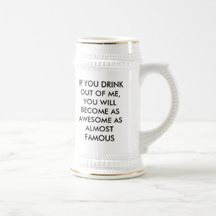 BIJNA VEELVOUDIGE "DRINK 2 ROCK" STEIN BIERPUL