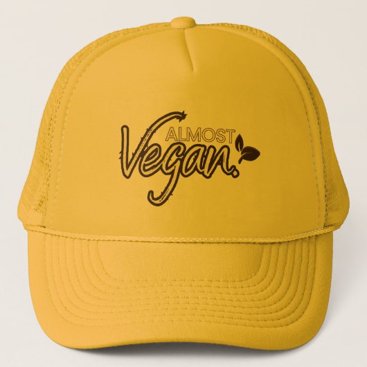 Bijna Vegan Lange Mouw Trucker Hat Pet (Voorkant)