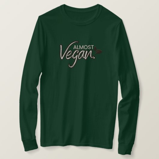 Bijna Vegan T-shirt met lange mouwen (Design voorkant)