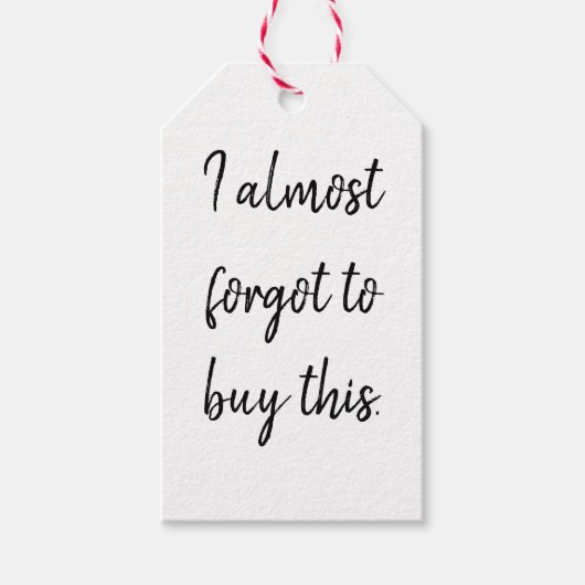 Bijna vergeten cadeau Label Cadeaulabel (Voorkant)