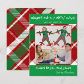 "Bijna verloren Elfin' Minds" Funny kerstkaart (Voorkant / Achterkant)