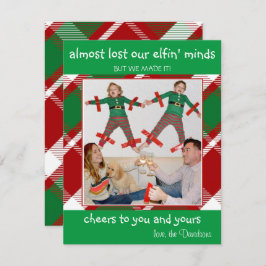 "Bijna verloren Elfin' Minds" Funny kerstkaart