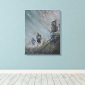 Bijna verloren in 2014 canvas afdruk (Insitu (Houten vloer))