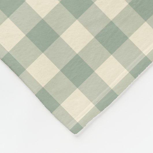 Bijna wakker Gingham - Geruite rivier. Fleece Deken (Hoek)
