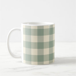 Bijna wakker Gingham - Geruite rivier. Koffiemok