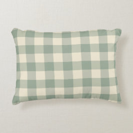 Bijna wakker Gingham - Geruite rivierstof. Accent Kussen
