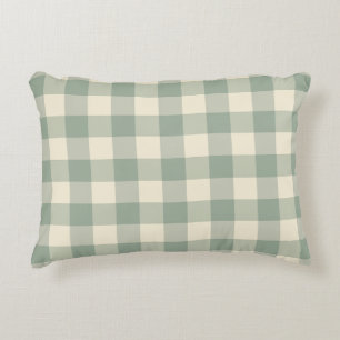 Bijna wakker Gingham - Geruite rivierstof. Accent Kussen