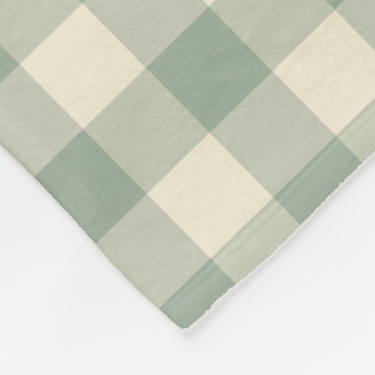 Bijna wakker Gingham - Geruite rivierstof. Fleece Deken (Hoek)