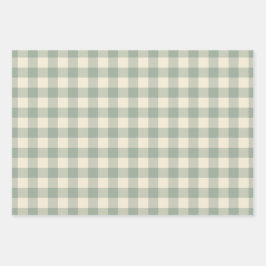 Bijna wakker Gingham - Geruite rivierstof. Inpakpapier Vel