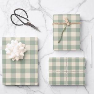 Bijna wakker Gingham - Geruite rivierstof. Inpakpapier Vel