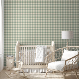 Bijna wakker Gingham - Langs de rivier plaid. Behang