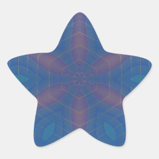 Bijna zeshoekige caleidoscoop Mandala Ster Sticker