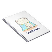 Bijnawake Grappige Slaperige Beer Woordspeling Notitieboek (Rechterzijde)