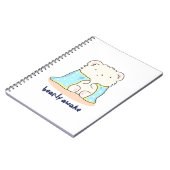 Bijnawake Grappige Slaperige Beer Woordspeling Notitieboek (Linkerzijde)