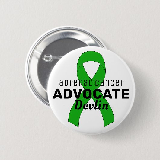 Bijnierkanker Advocate Lint Witte Button (Voorkant /achterkant)